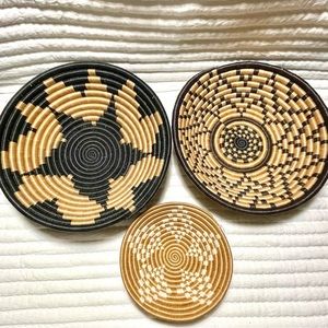 African Wall Hanging Basket Set